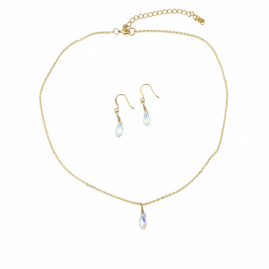Clear Crystal Bridesmaid Jewelry Set – Necklace & Earrings