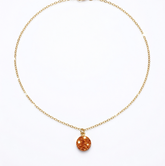 November Sparkle Circle Charm Necklace