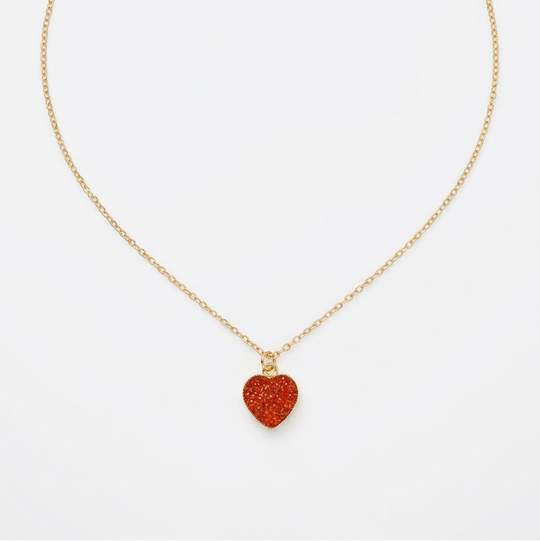 November Sparkle Heart Charm Necklace