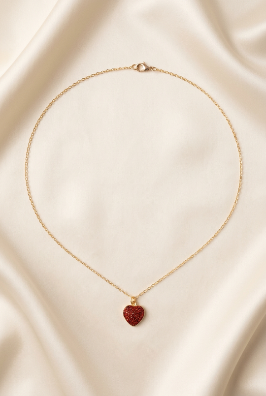 November Sparkle Heart Charm Necklace