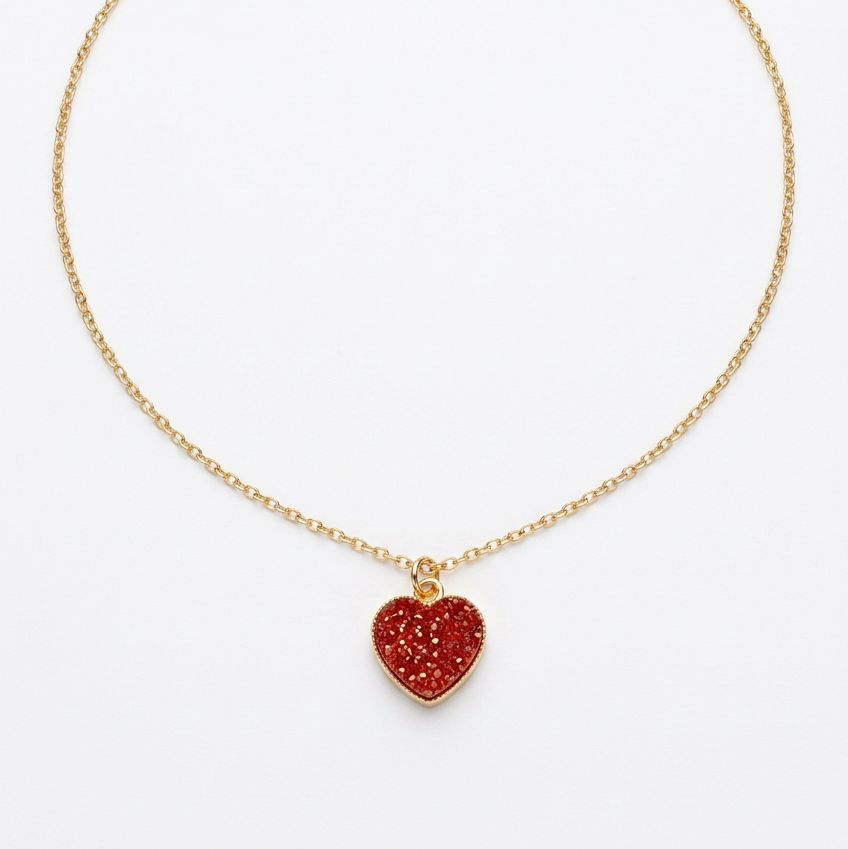 November Sparkle Heart Charm Necklace