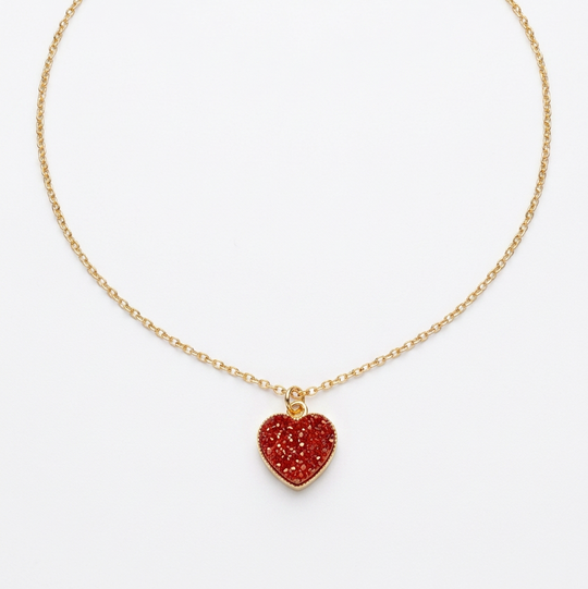 November Sparkle Heart Charm Necklace