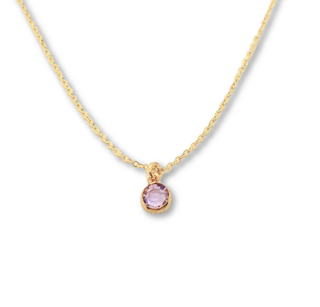 Crystal Birthstone Necklaces Jewelry Accessory