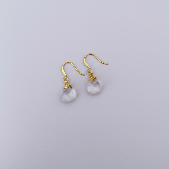 Clear Crystal Teardrop Earrings