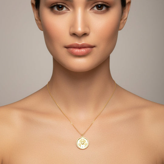 Cancer Zodiac Sign Gold Necklace, this hand crafted Cancer Zodiac Sign Necklace features a 14K gold-filled chain and an 18K vermeil gold charm.