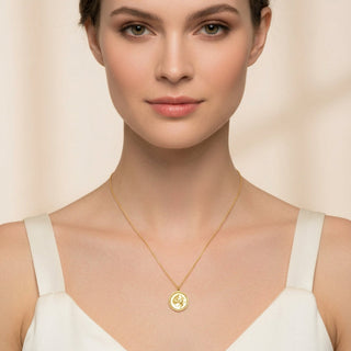 Sagittarius Zodiac Sign Gold Necklace