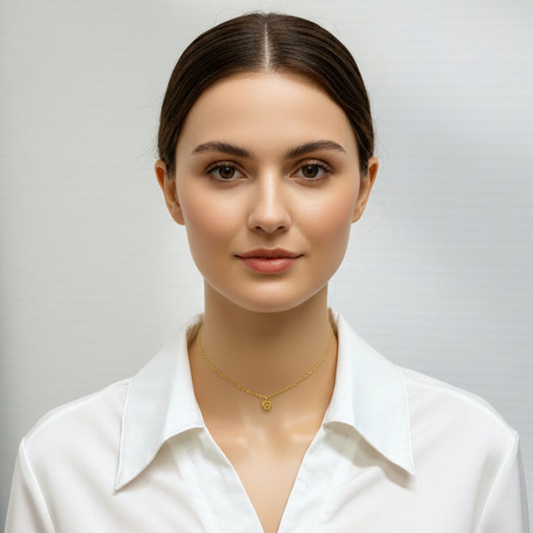 14K Gold Hammered Circle Disk Necklace, our dainty 14k gold disk necklace features a tiny hammered circle disk on a 14k gold-filled chain, 