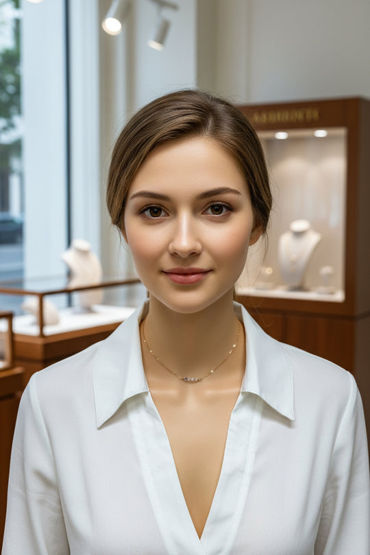 Clear Crystal Bar Necklace Hand Made Jewelry, This hand made Clear Crystal Bar Necklace combines minimalist vibes with a boho twist. Featuring 