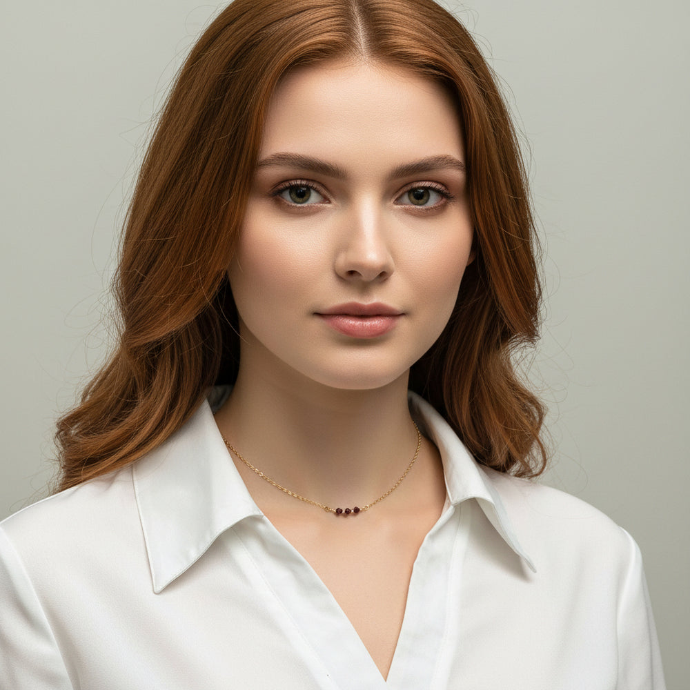 Purple Crystal Bar Necklace Hand Made Jewelry,  This Purple Crystal Bar Necklace combines minimalist vibes with a boho twist. Featuring three dazzling crystals