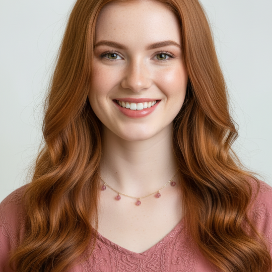 Fuchsia Butterfly Choker Necklace, Add a touch of charm with the Pink Fuchsia Butterfly Choker Necklace, a delightful chain of crystal butterflies crafted 