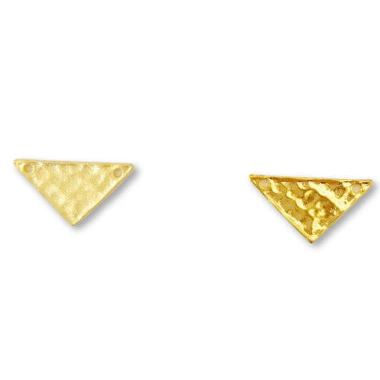 14K Gold Flag Triangle Charm Necklace, our triangle flag necklace has a tiny hammered flag triangle charm on 14k gold-filled chain, a charming minimalist charm necklace 