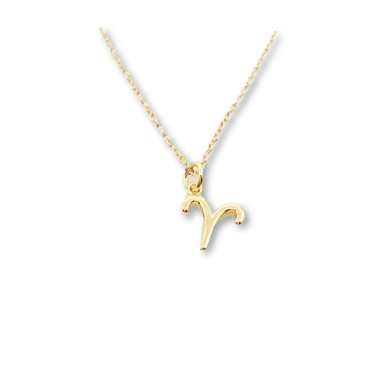 Aries Zodiac Symbol Gold Necklace, Celebrate your Aries spirit with this tiny zodiac symbol charm necklace, a petite 18K vermeil gold zodiac symbol charm