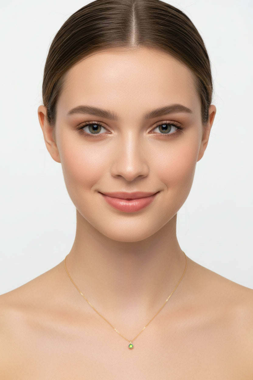 August Birthstone Necklace - AR TodayCharm Jewelry Company
