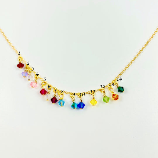 Rainbow Crystal Choker Necklace