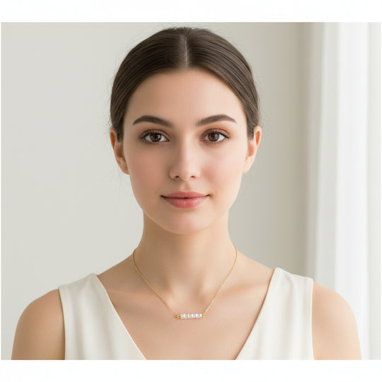 Diamond Crystal AB Cube Bar Necklace Charm Jewelry is an effortlessly gorgeous and minimalist necklace that will become a daily staple. 