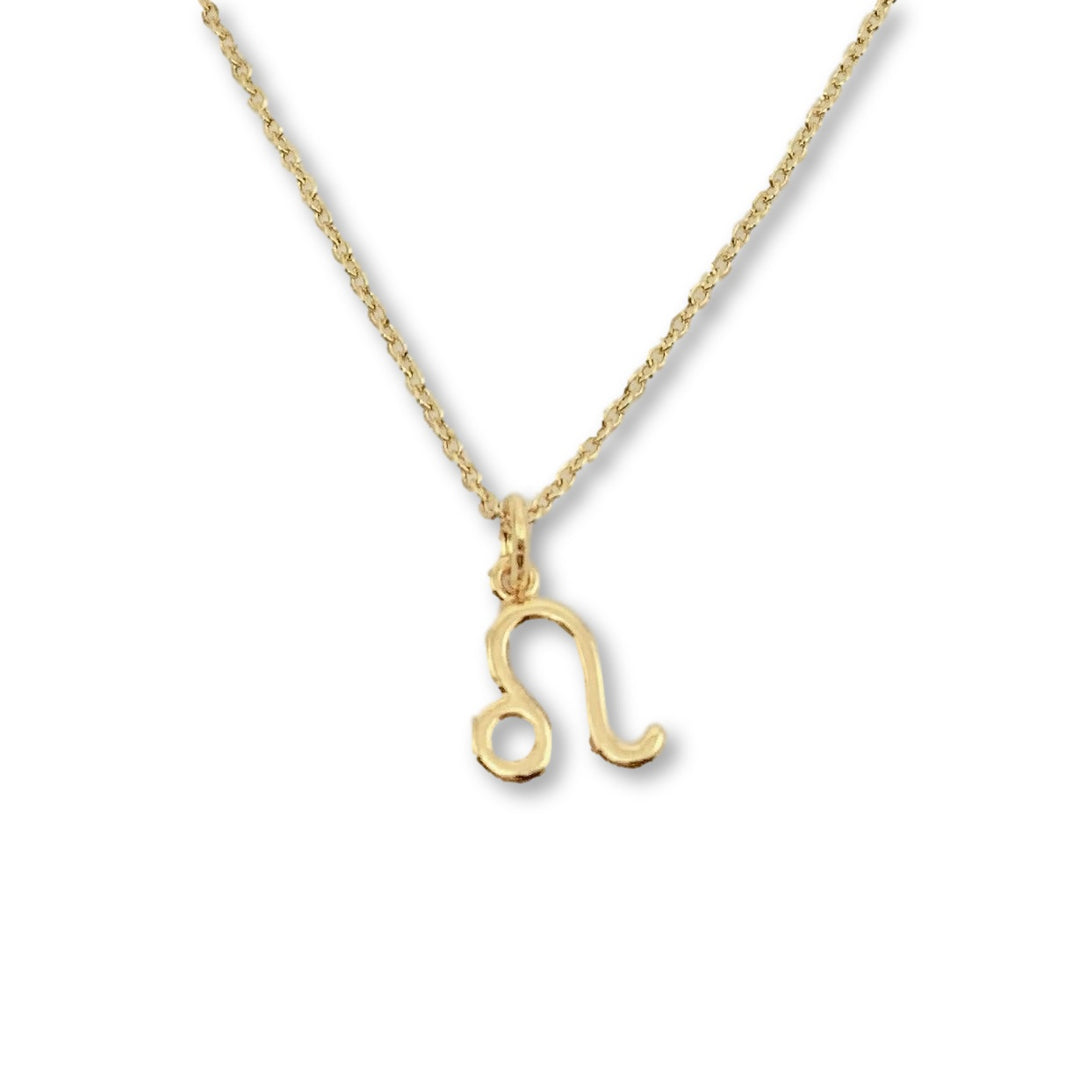 Leo Zodiac Symbol Gold Necklace, Celebrate your Leo spirit with this tiny zodiac symbol charm necklace, a petite 18K vermeil gold zodiac symbol 