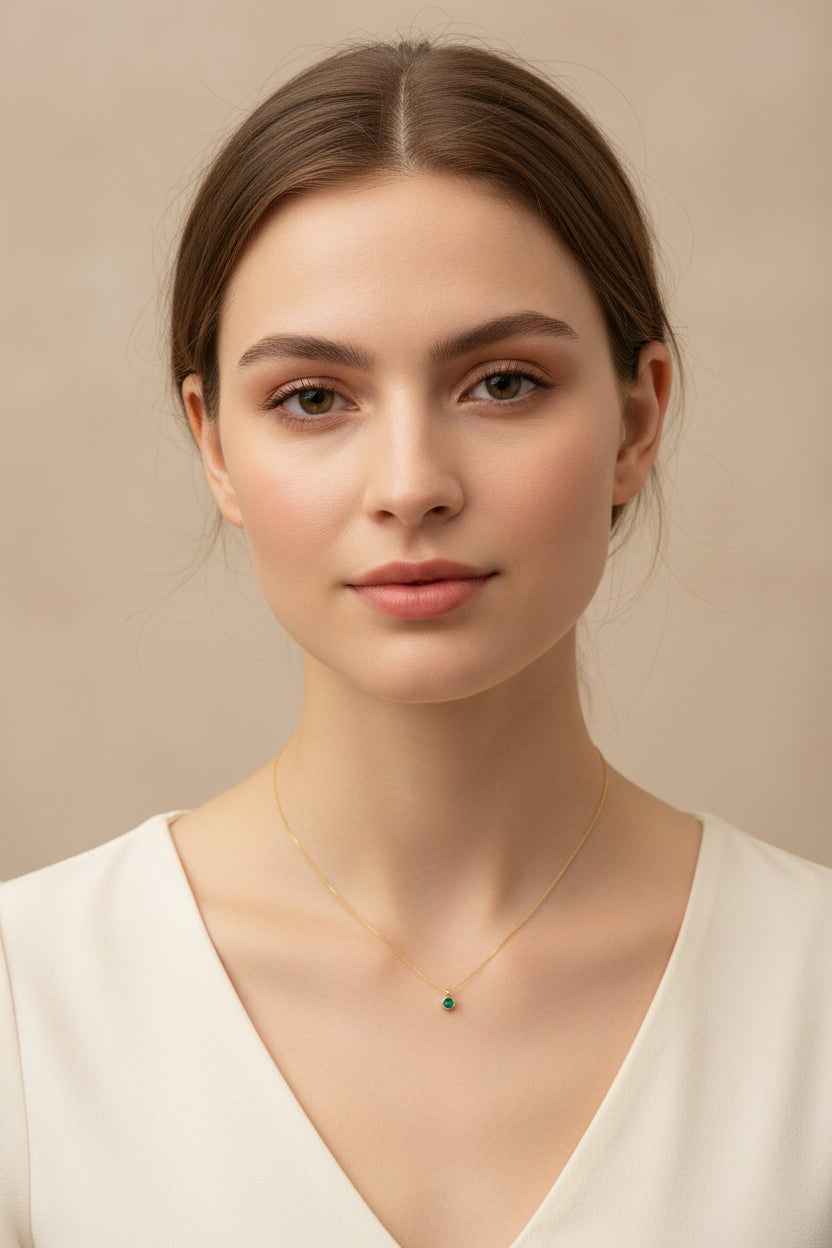 May Birthstone Necklace - AR TodayCharm Jewelry Company