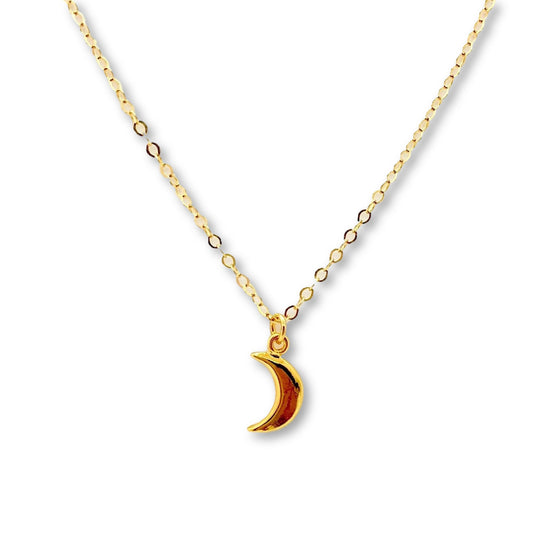 Gold Crescent Moon Necklace - AR TodayCharm Jewelry Company
