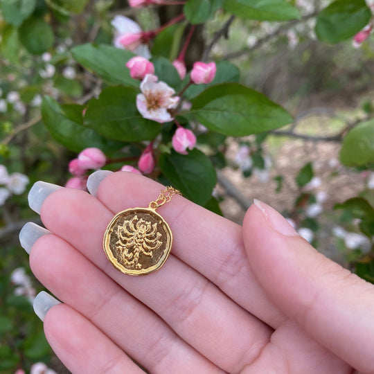 Scorpio Zodiac Sign Gold Necklace, this hand crafted Scorpio Zodiac Sign Necklace features a 14K gold-filled chain and an 18K vermeil gold charm