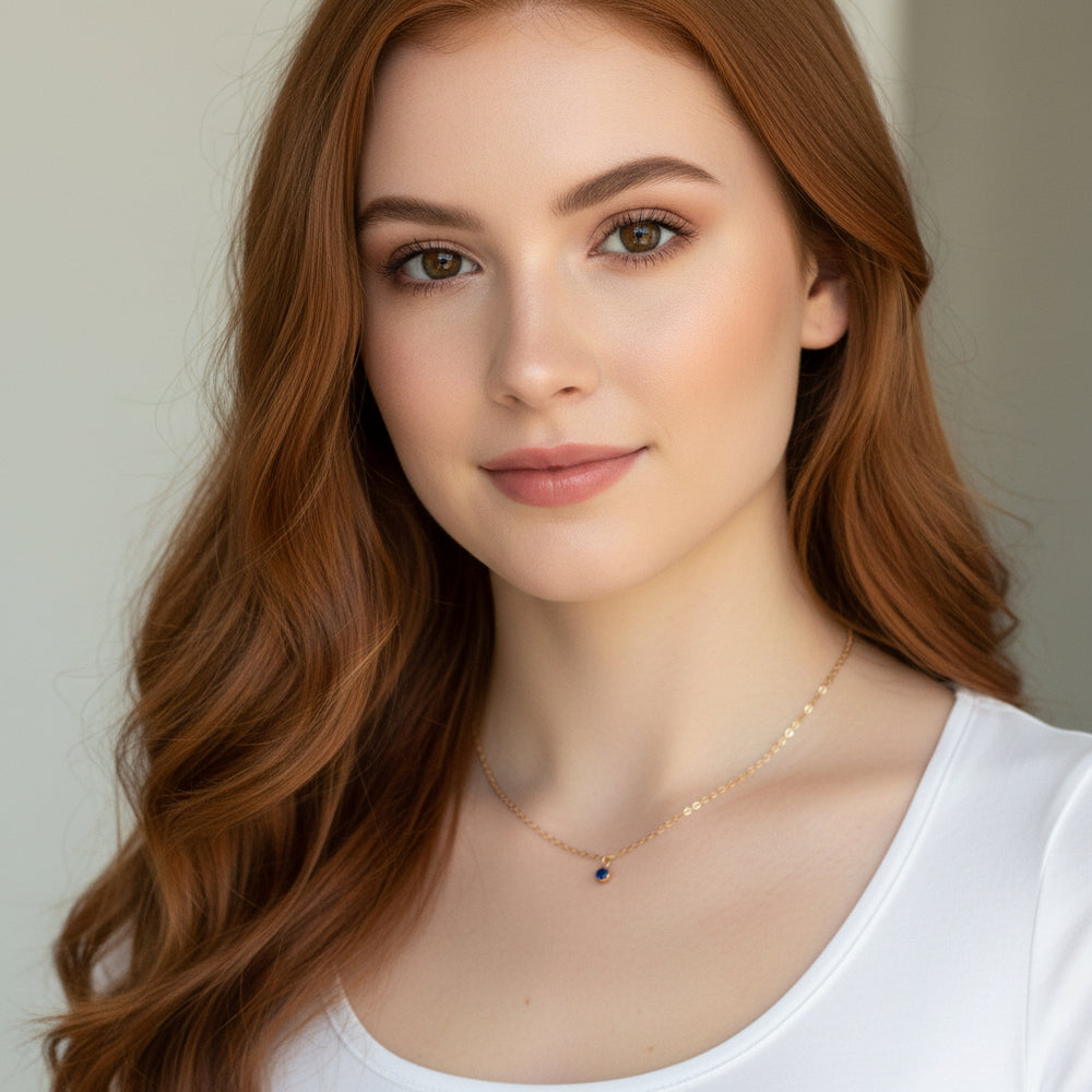 September Birthstone Necklace - AR TodayCharm Jewelry Company
