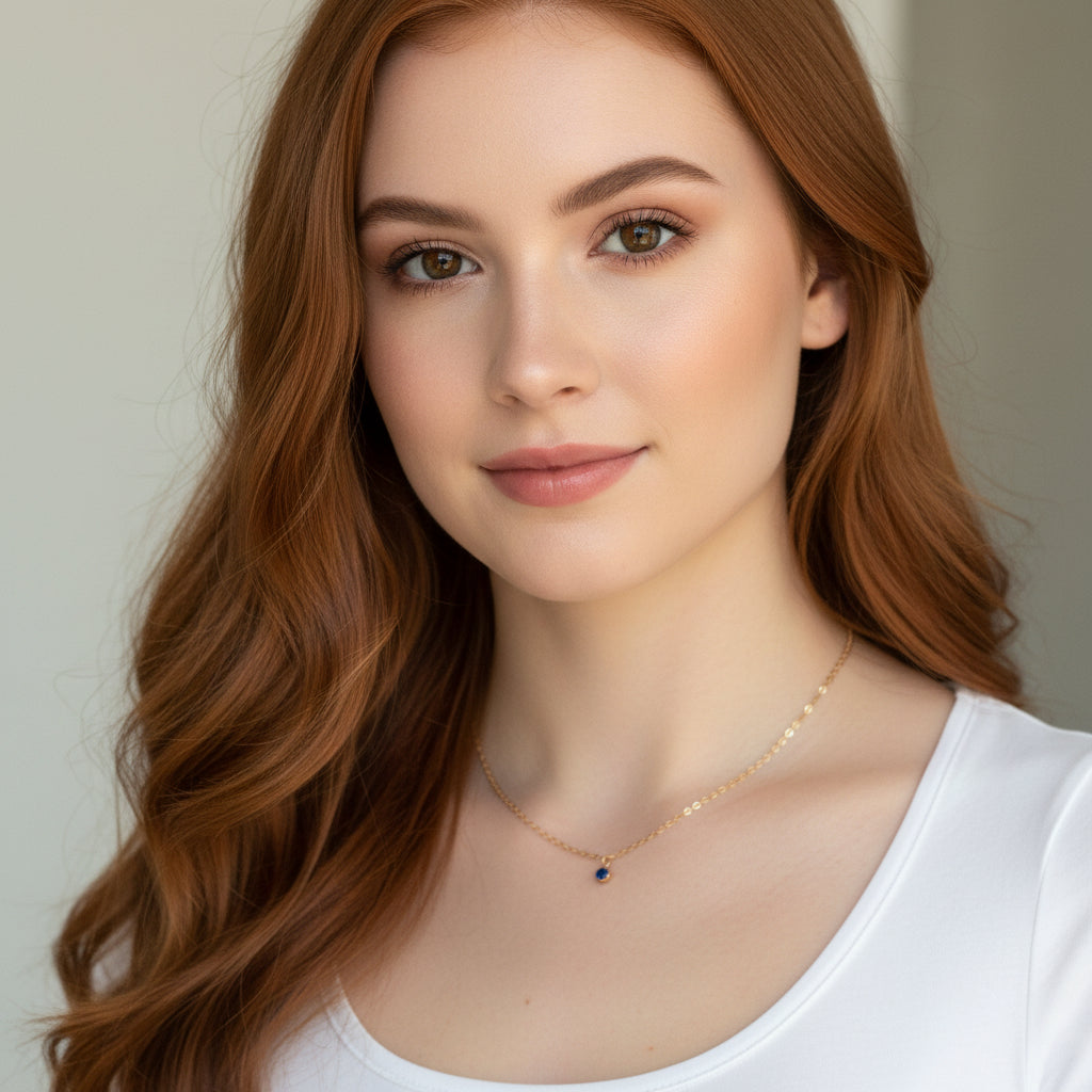September Birthstone Necklace - AR TodayCharm Jewelry Company