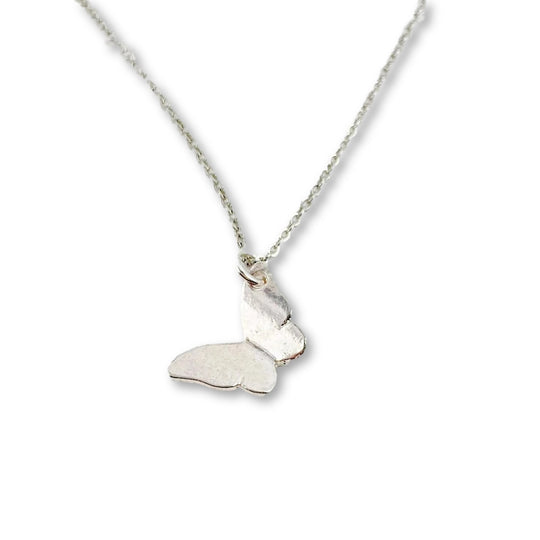 Sterling Silver Butterfly Charm Necklace