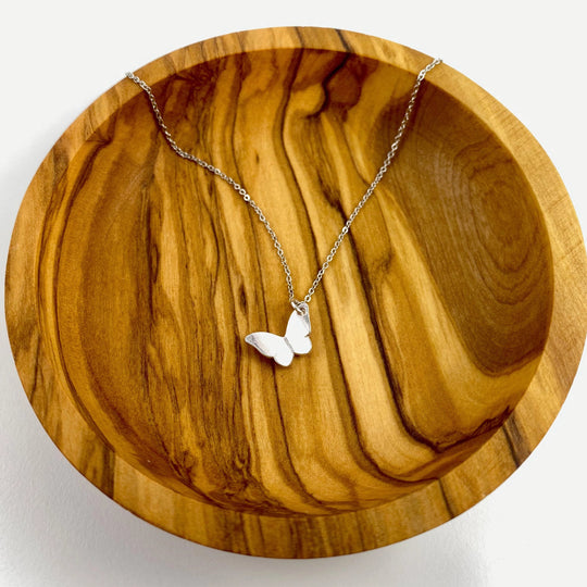 Sterling Silver Butterfly Charm Necklace