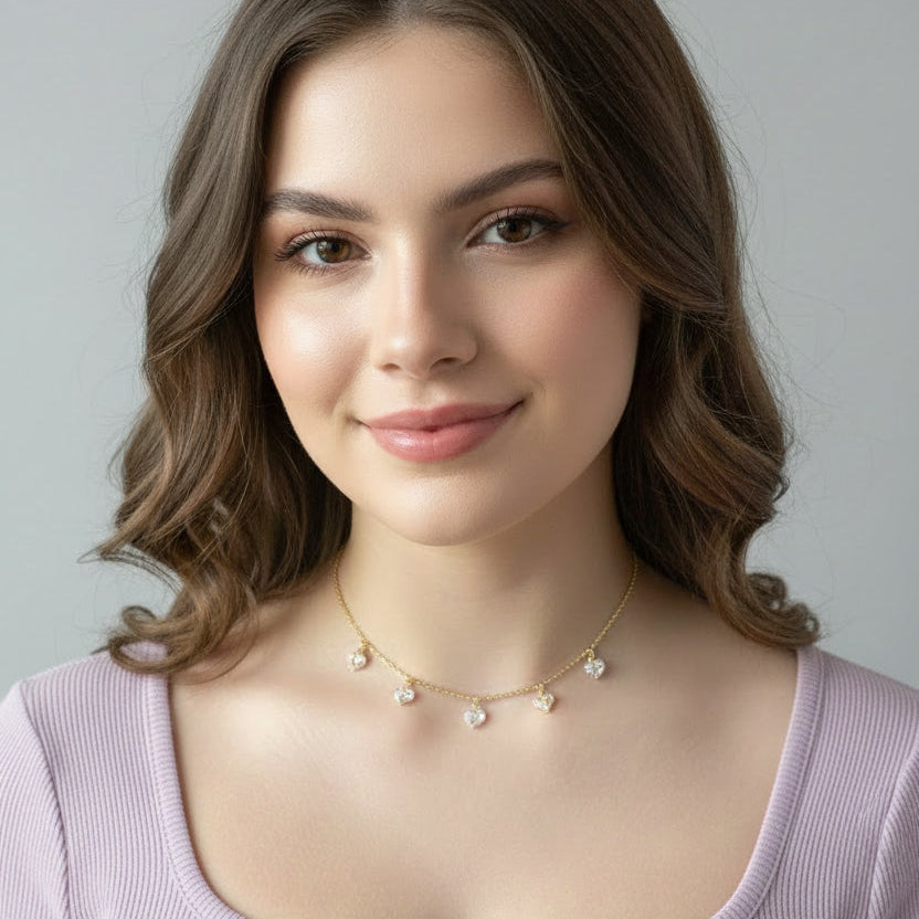 Prism Crystal Heart Necklace